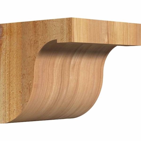 Ekena Millwork Del Monte Rough Sawn Corbel, Western Red Cedar, 6"W x 6"D x 6"H COR06X06X06DEL00RWR - main